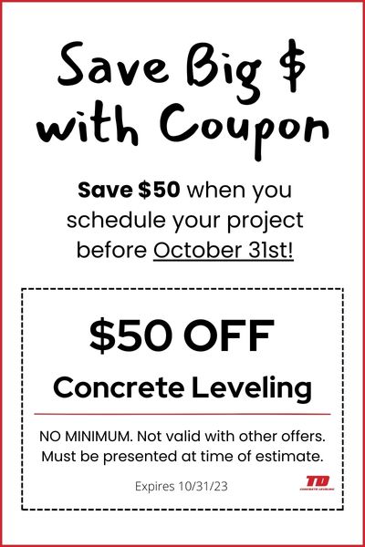 TD Concrete Leveling Coupon